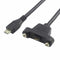 Micro USB Male to Micro USB Female Extension Panel Mount Type Cable with Screws, Data+Charge,Black 50CM/1.6FT...