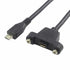 Micro USB Male to Micro USB Female Extension Panel Mount Type Cable with Screws, Data+Charge,Black 50CM/1.6FT...