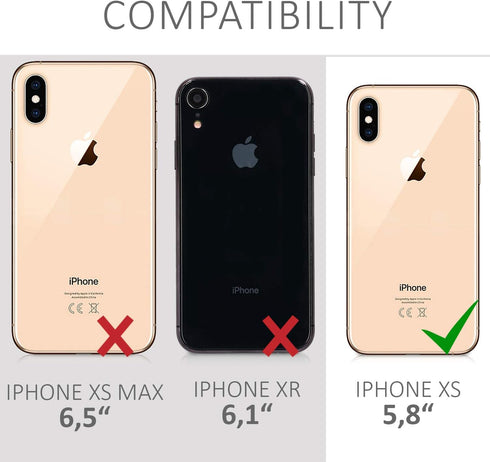 kwmobile Case Compatible with Apple iPhone Xs Case - Slim Protective TPU Silicone Phone Cover - Neon Pink...