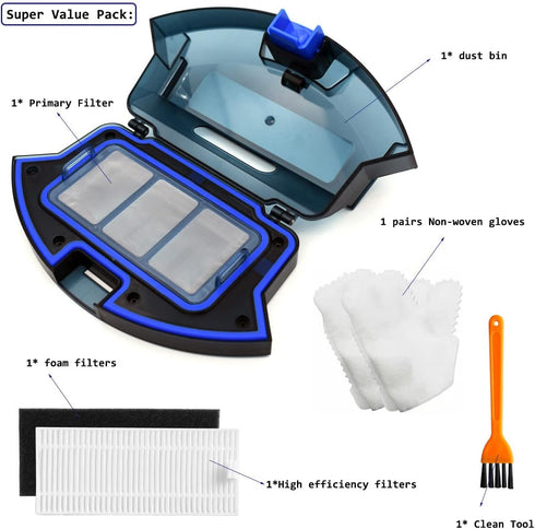 Vacuums Dust Collector Bin Replacements Compatible with eufy RoboVac 11S,for RoboVac 11S Plus, for Robovac 12 15C 15T, 25C, 30, 30C, 35C Robotic D...