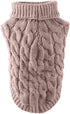 Pet Dog Turtleneck Knitting Sweater Coat Winter Warmer Thickening Pullover Knitwear Crochet Coat Clothes for Small Medium Large Dog Puppy Cat (L, ...