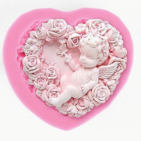 Heart Shaped Cupid Silicone Mold?loving heart Silicone Jelly Sugar Chocolate Fondant Molds for Sugarcraft Candy Cake Decoration Cupcake Topper Ice...