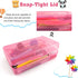 Pencil Box, Large Capacity Clear Pencil Case, 1 Pack Hard Pencil Case, Clear Crayon Box with Snap-tight Lid Stackable Design, Plastic Storage Box ...