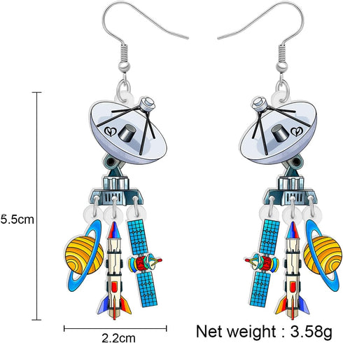 BONSNY Dangle Novelty Funny Teacher Class Scientific Laboratory Equipment Earrings Acrylic Back to School Jewelry For Women Gifts Charms...