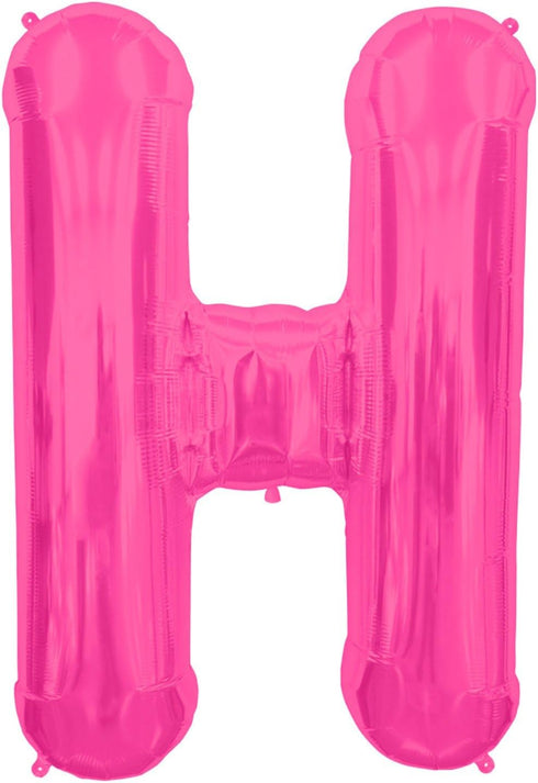 Northstar Balloons Letter H - Magenta Helium Foil Balloon - 34 inch...