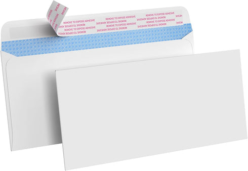 #6 3/4 Envelopes, Security Tinted Self Seal Envelopes for Privacy & Business, 90 Pack Small Envelope Letter Size 3-5/8 X 6-1/2 Inches, Peel and Se...