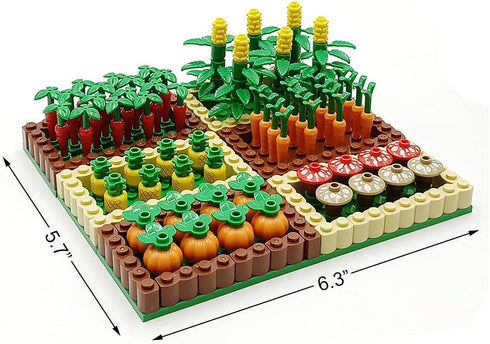 Cropland Set Farm Field Accessories Building Blocks Brick Playset for 6 Year Old Boys Girls Harvest Seasonal Building Kits for Boys Kids 8-12...