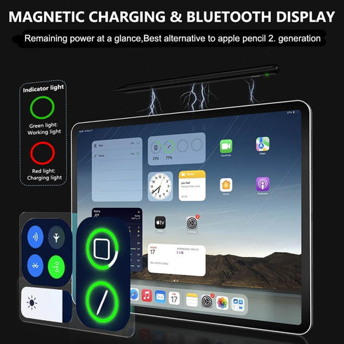 Pencil 2nd Generation for, Pen for with Magnetic Wireless Charging, Bluetooth, Tilt Sensitivity, Pen for iPad with iPad Pro 11 in 1/2/3/4, iPad Pr...