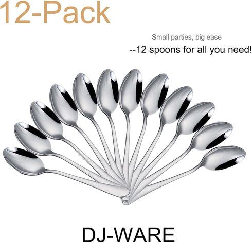 DJ-WARE Small Teaspoons Stainless Steel Tea Spoons Set of 12, 5.5 Inch...
