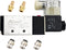 AOMAG Pneumatic 1/4" PT Solenoid Valve 4V210-08 DC 24V Single Coil Pilot-Operated Electric 2 Position 5 Way Connection Type...