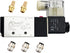 AOMAG Pneumatic 1/4" PT Solenoid Valve 4V210-08 DC 24V Single Coil Pilot-Operated Electric 2 Position 5 Way Connection Type...