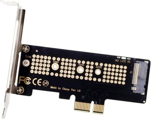 Cablecc Low Profile PCI-E 3.0 x4 Lane to M.2 NGFF M-Key SSD Nvme AHCI PCI Express Adapter Card...