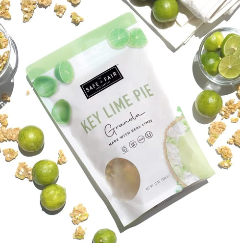 Safe + Fair Key Lime Pie Granola - Gluten-Free, Dairy Free and Vegan Breakfast, Snack or Dessert - Free From Top 9 Allergens, Trans Fat and Artifi...
