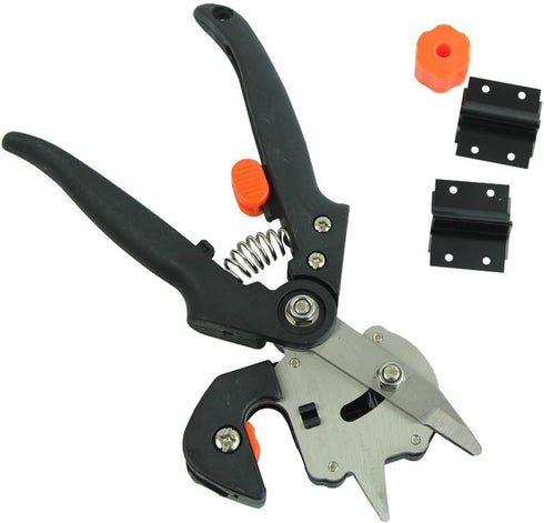 Garden Fruit Tree Professional Prune Shear Snip Grafting Cutting Tool with 2 Extra Blades, a Phillips Screwdriver and a Wrench - Tree Grafting Kit...