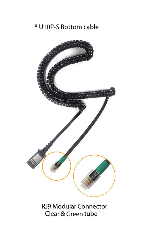 IPD U10P-S Bottom Headphone Adapter Phone Cord Cable Compatible with Yealink, Snom,Grandstream & LG IP Phones U10P-S Bottom with RJ9 Cord Jack...
