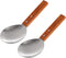 2Pcs Japanese Rice Spatula Versatile Non Stick Serving Spoon with Wood Handle Tofu Scoop Spoon for Home Kitchen Large...