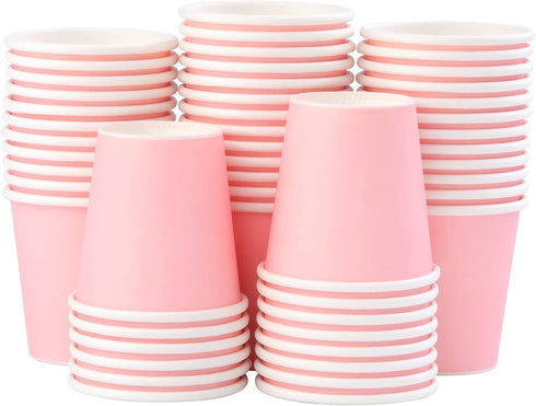 Bathroom Paper Cups 3oz 50 Count, Disposable Mouthwash Paper Cups, Pink Small Cup for Mouthwash Cups, Espresso Cups, Medicine Cups...