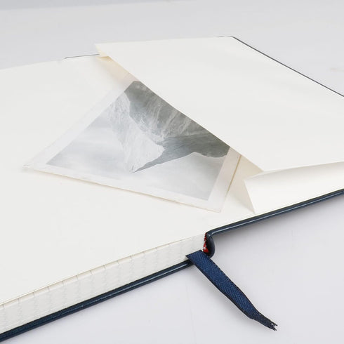 Blank Journal Notebook, (Dark Blue), 160 Pages, Medium 8.3x5.7 inches - 100 gsm Thick Paper, Hardcover...