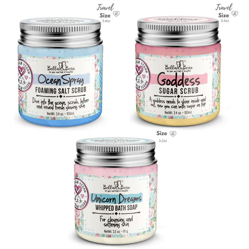 Bella & Bear Unicorn Dreams Whipped Bath Soap - Travel Size 3.2oz...