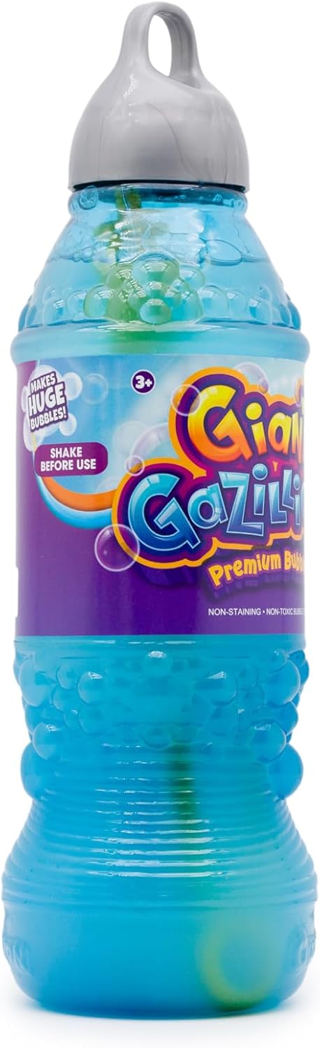 Gazillion Bubbles, Giant Bubbles Solution 1L - Create Giant Bubbles with Elite Formula & 7-in-1 Bubble Wand - Non-Toxic & Safe...
