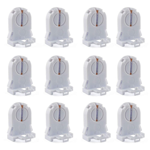 E-outstanding T8 Lamp Holder 12PCS T8 Non-Shunted Turn Type UL Socket Tombstone Lampholder...