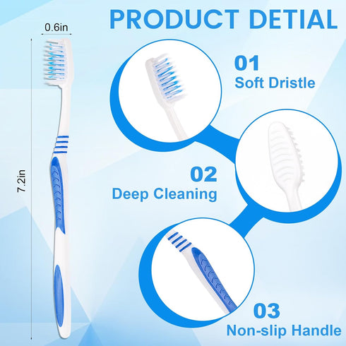 30 pcs Bulk Toothbrushes Individually Wrapped, Colorful Manual Disposable Travel Toothbrush for Adult, Kid, Medium Soft Bristles for Travel, Hotel...
