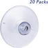 Whaline 20 Packs Clear Suction Cup PVC Plastic Sucker Pads Without Hooks Shower Caddy Connectors Suction Cups Plastic Heavy Strength Clear Sucker ...
