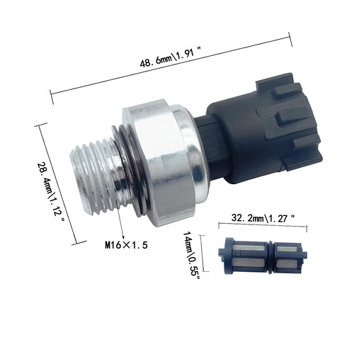 12673134 Oil Pressure Sensor, Engine Oil Pressure Sensor Switch Sending Unit with Screen Filter Compatible with Chevy Silverado Suburban Tahoe GMC...