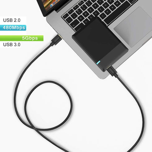 Tan QY USB 3.0 A to A Male Cable 6Ft, USB Male to Male Cable Double End USB Cord Compatible with Hard Drive Enclosures, DVD Player, Laptop(6Ft)...