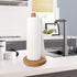 Wood Paper Towel Holder, Wooden Paper Towel Holder Countertop Standing Paper Towel Organizer Roll Dispenser for Kitchen Countertop & Dining Table...
