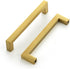 Ravinte 5 Pack 5 Inch Kitchen Square Cabinet Handles Cabinet Pulls Brushed Brass Drawer Pulls Kitchen Cabinet Hardware Kitchen Handles for Cabinet...