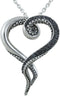 Controse Women's Silver-Toned Heart Shaped Stainless Steel Dark and Bright Tentacle Octopus Necklace 31"...
