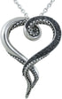 Controse Women's Silver-Toned Heart Shaped Stainless Steel Dark and Bright Tentacle Octopus Necklace 31"...