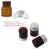 5ml Amber Glass Vials with Screw Caps and Plastic Stoppers, Small Brown Liquid Sample Vial, Leak-Proof Vial, 12PCS...