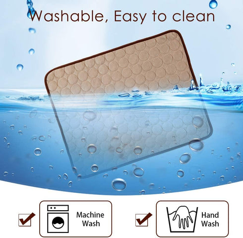 Pet Cooling Mat for Dog Puppy Cat Washable Cooling Pad, Reusable Ice Silk Dog Self Cooling Mat, Pet Sleeping Pad Blanket for Pet Beds Kennels Couc...