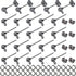 UNICRAFTALE 100 Sets Ball Stud Earring Findings Gunmetal Ball Post Stud Earring Metal DIY Earring Accessories with Jump Rings and Ear Nuts 6.5mm R...