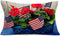 Stars and The Stripes American Flag Throw Pillow Covers Bright Red Daisy Patriotic Plant Cotton Linen Independence Day Home Sofa Pillowcase Cushio...