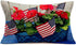 Stars and The Stripes American Flag Throw Pillow Covers Bright Red Daisy Patriotic Plant Cotton Linen Independence Day Home Sofa Pillowcase Cushio...