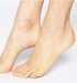 Sterling Silver Jewelry Playful Dolphin Anklet with Rhodium Plating for Women and Girls...