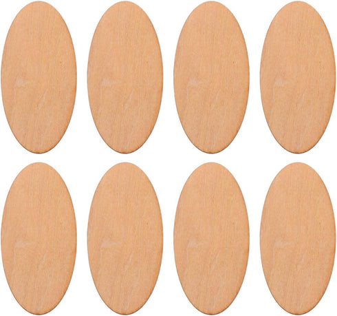 20pcs Unfinished Wood Cutouts - Oval & Round Shapes for DIY Crafts, Wedding, Christmas Ornaments & Gifts...
