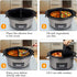 ChefAid Slow Cooker Divider Liners with Handle, 100% Silicone Reusable Slow Cooker Liners Compatible with 6-8 Quart Oval or Round Slow Cooker, Fit...