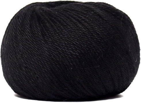 100% Baby Alpaca Yarn Wool Set of 3 Skeins DK Weight - Made in Peru - Heavenly Soft and Perfect for Knitting and Crocheting (Black, DK)...