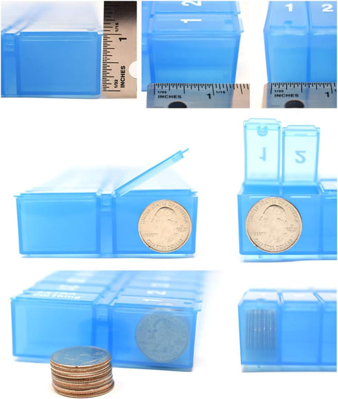 AM PM 31 Day Once-a Day Monthly Pill Planner Organizers - Large Compartment Pill Boxes Store Medications for Entire Month Plus Compartment for Ext...