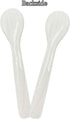 2 Pack 4.73inch Caviar Spoons Handcraft Mother of Pearl MOP Caviar Spoon W Round Handle with One Plastic Storage Box - White, Style D...