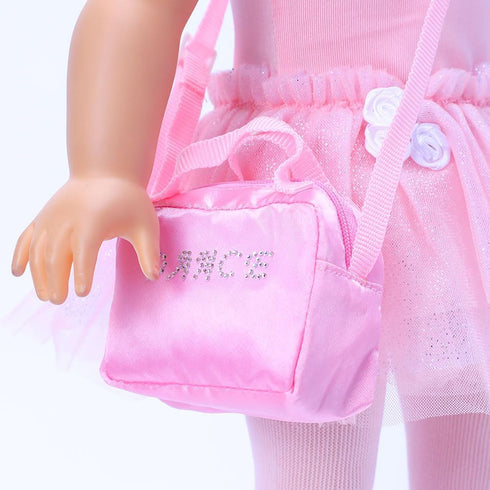 18 Inch Doll Clothes Accessories - Ballet Ballerina Dress Set Fit 18" Doll, Includes Pink Leotard, Tights, Tutu, Slippers, Dance Bag and Hairband...