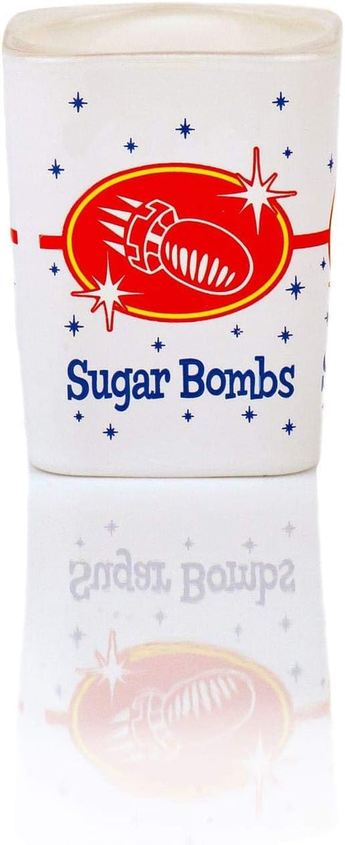 JUST FUNKY Fallout Sugar Bombs Breakfast Cereal Square Shot Glass 2 Ounce Shot Glass...