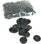 3/4" Inch Round Button (19 mm) 150 Pcs for Sewing Garment Clothing Dress Pants Skirt Hat Accessories Scrapbooking DIY Craft - Black Color....
