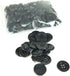 3/4" Inch Round Button (19 mm) 150 Pcs for Sewing Garment Clothing Dress Pants Skirt Hat Accessories Scrapbooking DIY Craft - Black Color....