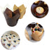 Standard Tulip Baking Cups, Unbleached Greaseproof Muffin Cupcake Liners, 50-count (White)...