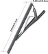 Roctee 2pcs Black Tie Bar Clip 2.4 Inch, Men’s Tie Tacks Pins Tie Clips Necktie Bar Pinch Clip Set for Regular Normal Size Ties for Men Tie Set Ac...